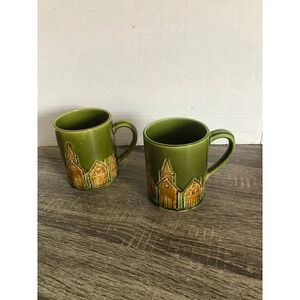 1960s Holt Howard Textured Mug  Pair